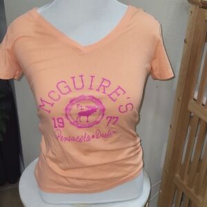 McGuire’s Pensacola Destin Florida T-Shirt Size L (Fits M) | V-Neck Graphic Tee